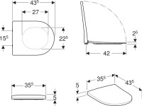 Комплект Унитаз подвесной Geberit Acanto + Крышка + Инсталляция Duofix Delta 458.163.21.1 с кнопкой смыва, хром + Звукоизоляция