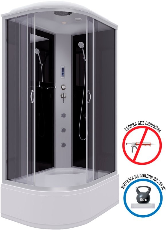 Душевая кабина Niagara Classic NG-2510-14RF 120х80 см, с гидромассажем и пультом управления