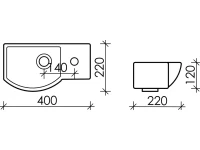 Раковина маленькая в туалет Ceramicanova Element CN6039L