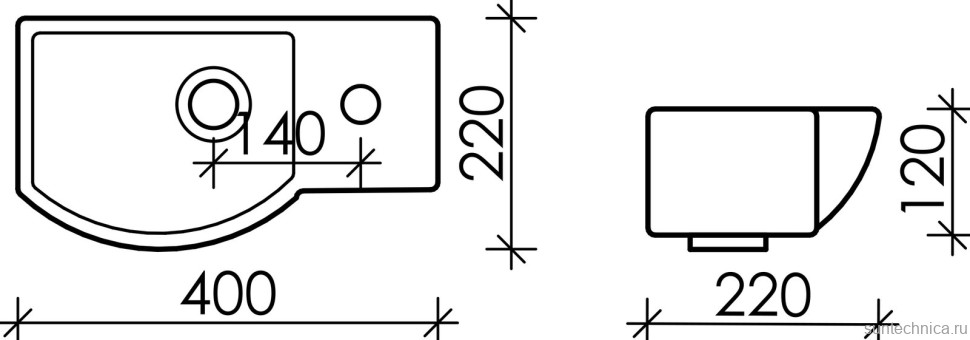 Раковина маленькая в туалет Ceramicanova Element CN6039L