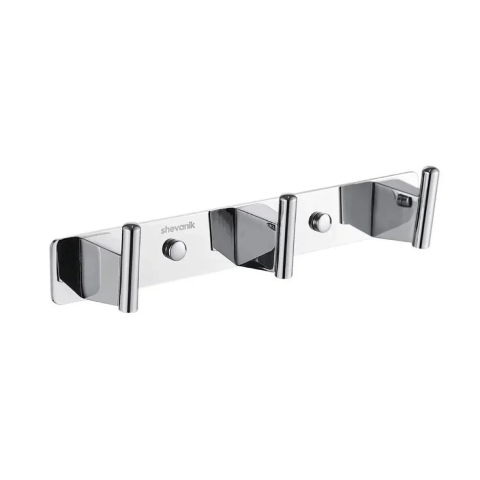 Крючки для ванной и кухни / планка 3 крючками Shevanik SG5731, хром