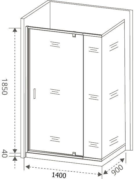 Душевой уголок Good Door Orion WTW-PD+SP-G-CH 140x90 + очиститель для стекол