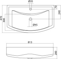 Мебель для ванной комнаты ASB-Mebel Мессина 80 с дверками Мебель для ванной комнаты ASB-Mebel Мессина 80 с дверками