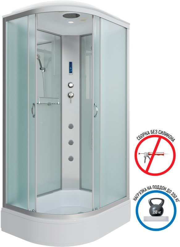 Душевая кабина Niagara Classic NG-33984-14RF 90х80 см, с гидромассажем и пультом управления