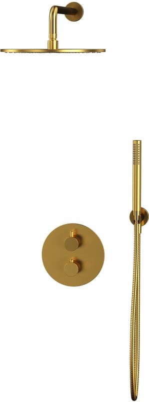 Душевой комплект WHITECROSS Y YSET08GLB С ВНУТРЕННЕЙ ЧАСТЬЮ, брашированное золото