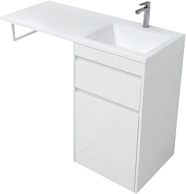 Тумба с раковиной Aquanet Токио 58 1 ящик, с бельевой корзиной R