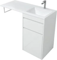 Тумба с раковиной Aquanet Токио 58 1 ящик, с бельевой корзиной R