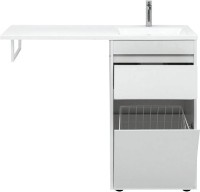 Тумба с раковиной Aquanet Токио 58 1 ящик, с бельевой корзиной R