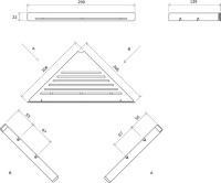 Полка Ravak Slim C X07P576 угловая, черная, хром