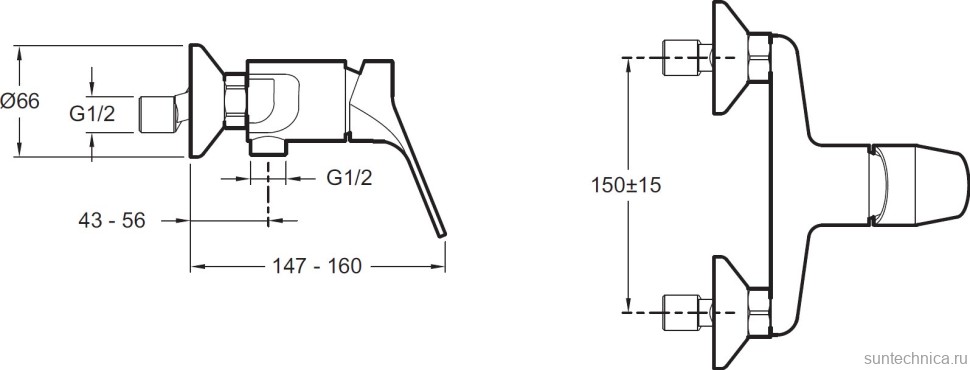 Душевой комплект Смеситель для душа Jacob Delafon Brive + Гарнитур Elite