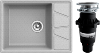 Комплект Мойка GranFest Vertex GF-V-680L серая + Измельчитель Bone Crusher BC 810-SL Slim Line