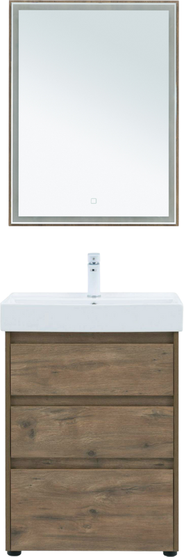 Мебель для ванной комнаты Aquanet Nova Lite 60 напольная, дуб рустикальный, 3 ящика