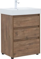 Мебель для ванной комнаты Aquanet Nova Lite 60 напольная, дуб рустикальный, 3 ящика