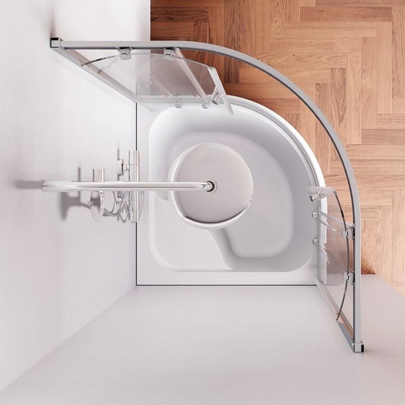 Душевой уголок AM.PM Gem Deep W90G-401A090WT 90x90