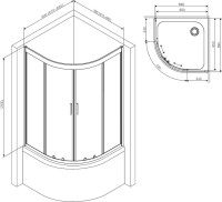 Душевой уголок AM.PM Gem Deep W90G-401A090WT 90x90