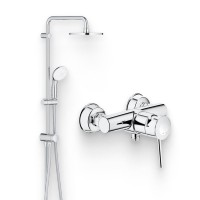 Душевой комплект Смеситель для душа Grohe BauClassic 32867000 + Стойка New Tempesta 27389002