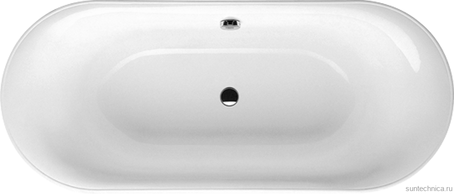 Акриловая ванна Villeroy & Boch Cetus UBQ175CEU7V-01 175x75 см, встраиваемая, цвет альпийский белый, овальная, на ножках