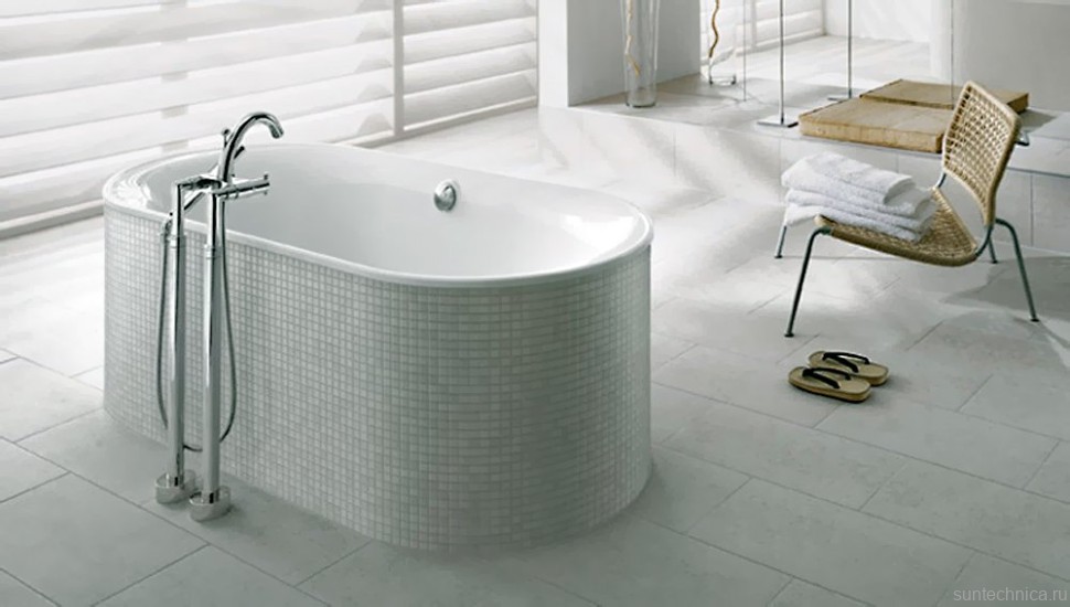 Акриловая ванна Villeroy & Boch Cetus UBQ175CEU7V-01 175x75 см, встраиваемая, цвет альпийский белый, овальная, на ножках