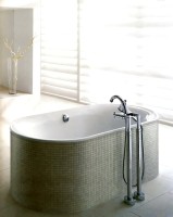 Акриловая ванна Villeroy & Boch Cetus UBQ175CEU7V-01 175x75 см, встраиваемая, цвет альпийский белый, овальная, на ножках