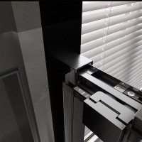 Душевой уголок Veconi Premium Trento PTC-SP-30GR 140x100, профиль брашированный графит, стекло прозрачное