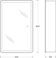 Зеркало-шкаф BelBagno Marino SPC-MAR-500/800-1A-LED-TCH с подсветкой