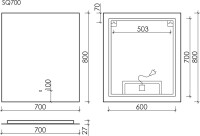 Мебель для ванной комнаты Sancos Snob T 70 doha soft, раковина CN7007MB