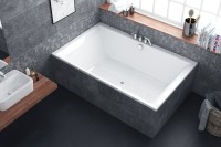 Акриловая ванна Excellent Crown Lux 190x120 см, пристенная, белая, с каркасом, для двоих