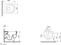 Комплект Унитаз подвесной BOCCHI V-Tondo Rimless 1417-001-0129 белый глянцевый + Крышка A0336-001 с микролифтом, глянцевая белая + Инсталляция VitrA V-Fix Core 732-5800-01PV + Кнопка Root Square 740-2395 никель