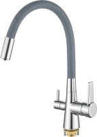 Смеситель для кухни Shevanik S668 с гибким изливом, хром, серый