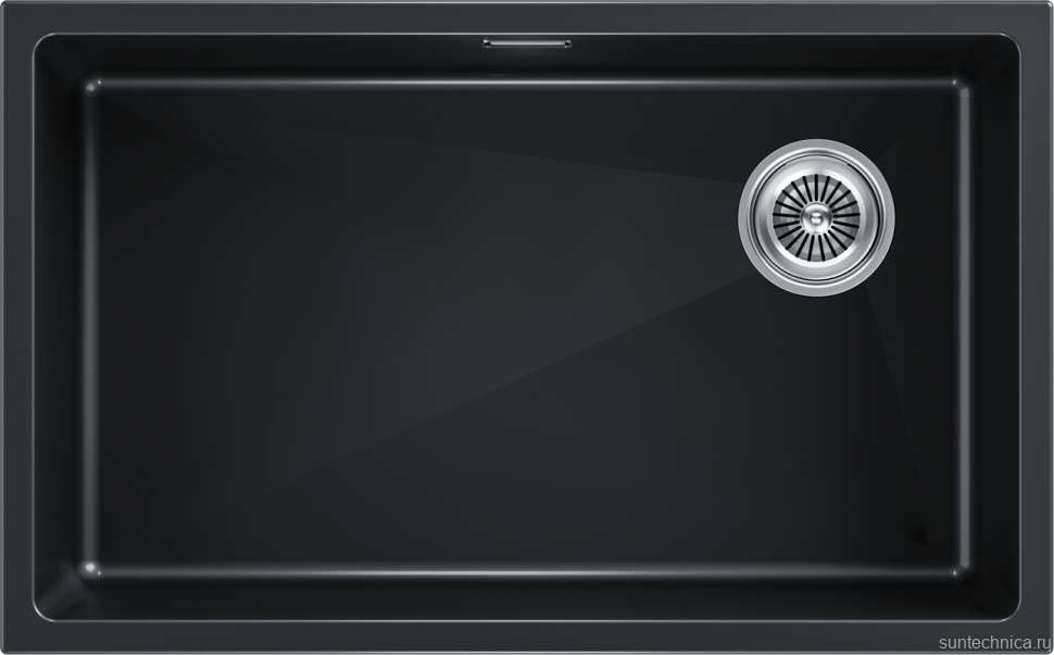Комплект Мойка Paulmark Lumi LU74SK-BLM черный металлик + Измельчитель Intenso