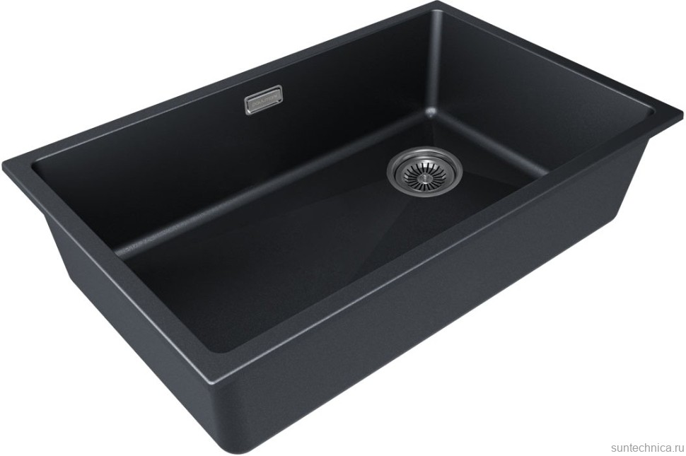 Комплект Мойка Paulmark Lumi LU74SK-BLM черный металлик + Измельчитель Intenso