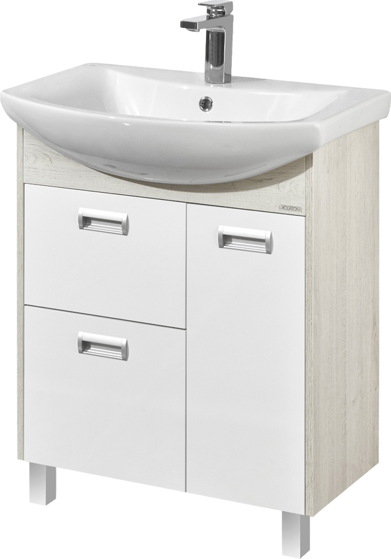 Тумба под раковину AQUATON Бекка PRO 70 белая, дуб сомерсет