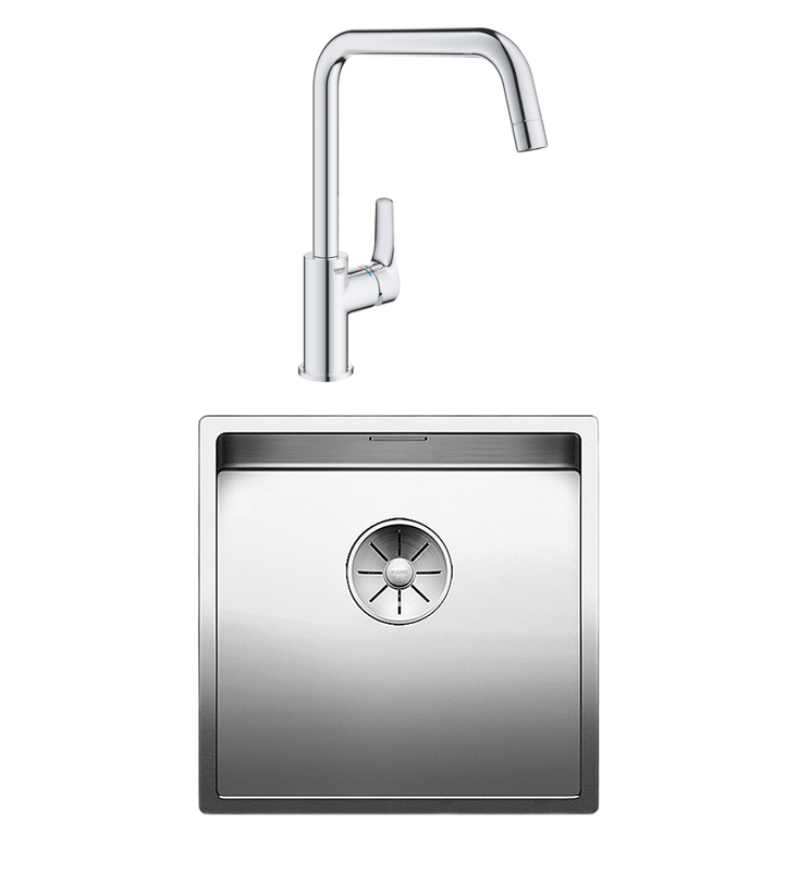 Комплект Мойка Blanco Claron 400-U + Смеситель Grohe Eurosmart