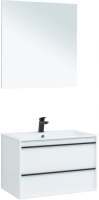 Мебель для ванной комнаты Aquanet Lino 80 белый матовый