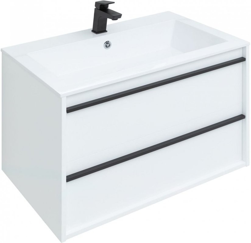 Мебель для ванной комнаты Aquanet Lino 80 белый матовый