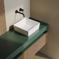 Накладная раковина Berges Mascon 38x38, глянцевая белая