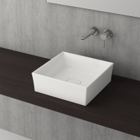 Накладная раковина Berges Mascon 38x38, глянцевая белая