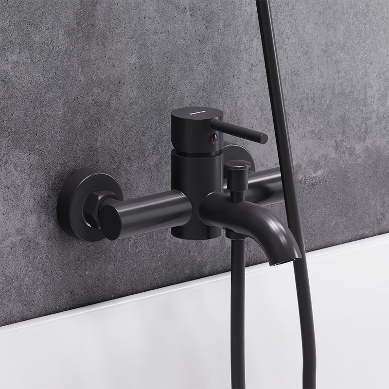 Душевой комплект Смеситель Damixa Scandinavian Pure 361000300 + Стойка 936000300