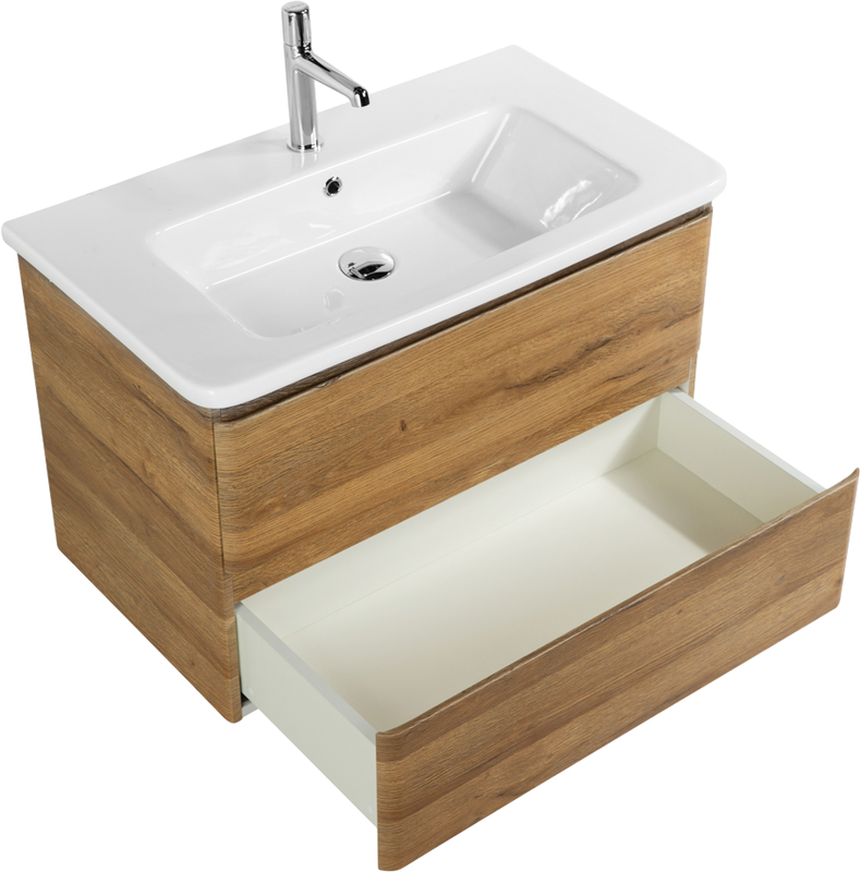 Тумба под раковину BelBagno Albano-Cer 80 подвесная, rovere rustico