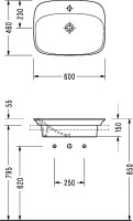 Раковина Serel Hera HR30TXS110H белая