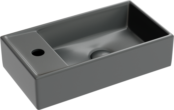 Раковина маленькая в туалет Ceramicanova Element CN6051RMDH темный антрацит матовый