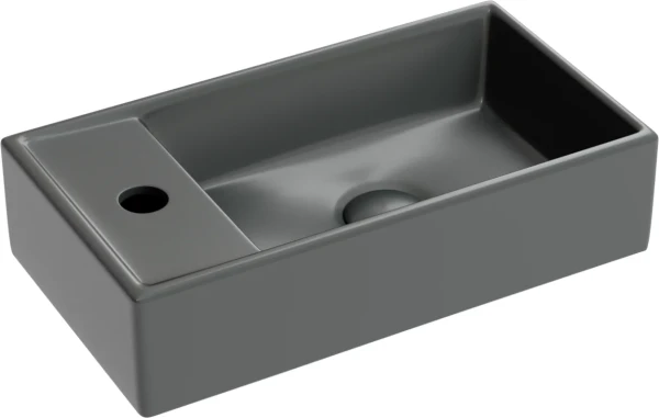 Раковина маленькая в туалет Ceramicanova Element CN6051RMDH темный антрацит матовый