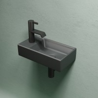Раковина маленькая в туалет Ceramicanova Element CN6051RMDH темный антрацит матовый