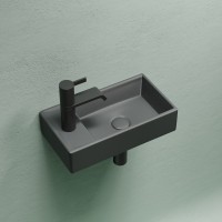 Раковина маленькая в туалет Ceramicanova Element CN6051RMDH темный антрацит матовый