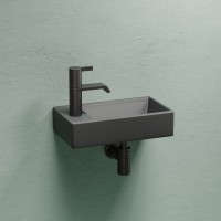 Раковина маленькая в туалет Ceramicanova Element CN6051RMDH темный антрацит матовый