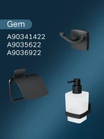Стакан для ванной AM.PM Gem A9034322 настенный, черный, стеклянный