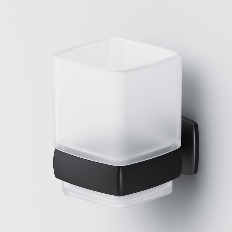 Стакан для ванной AM.PM Gem A9034322 настенный, черный, стеклянный