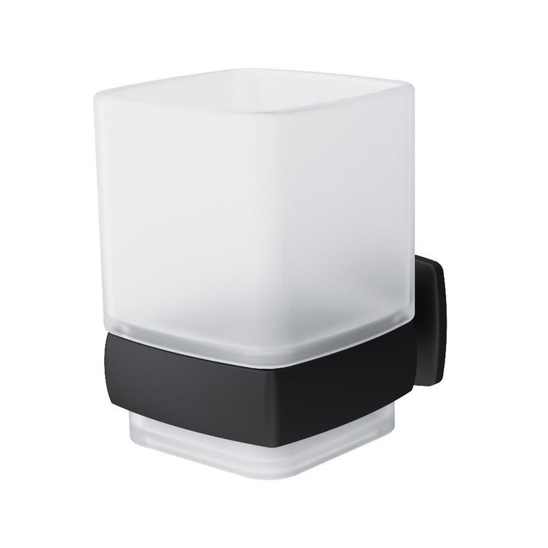 Стакан для ванной AM.PM Gem A9034322 настенный, черный, стеклянный