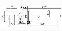 Излив Paffoni Tango ZBOC121CR для ванны, хром