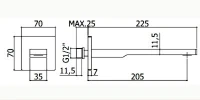 Излив Paffoni Tango ZBOC121CR для ванны, хром